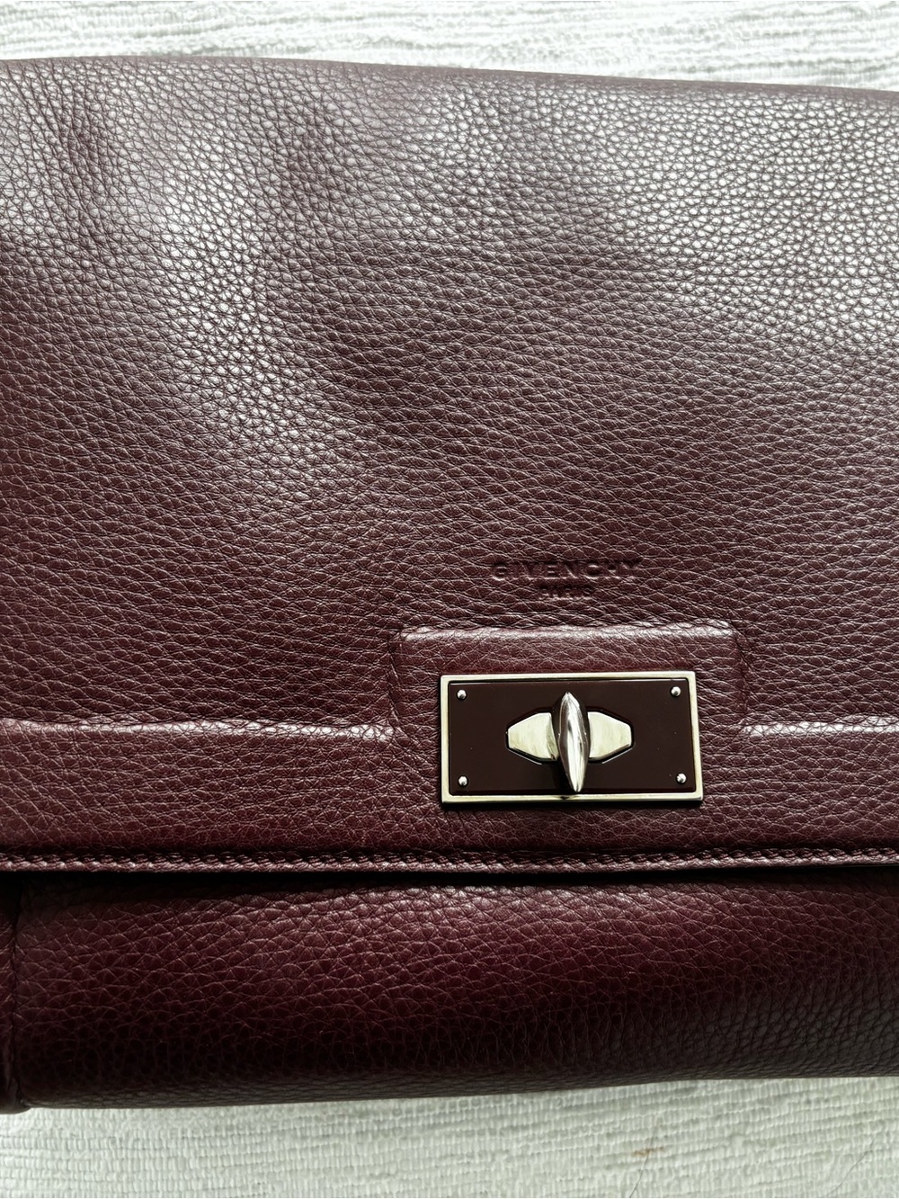 Givenchy Small Shark Lock Satchel – Burgundy